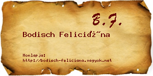 Bodisch Feliciána névjegykártya